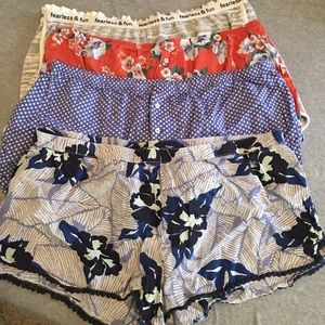 Set of 4 PJ shorts from Aerie L/XL.